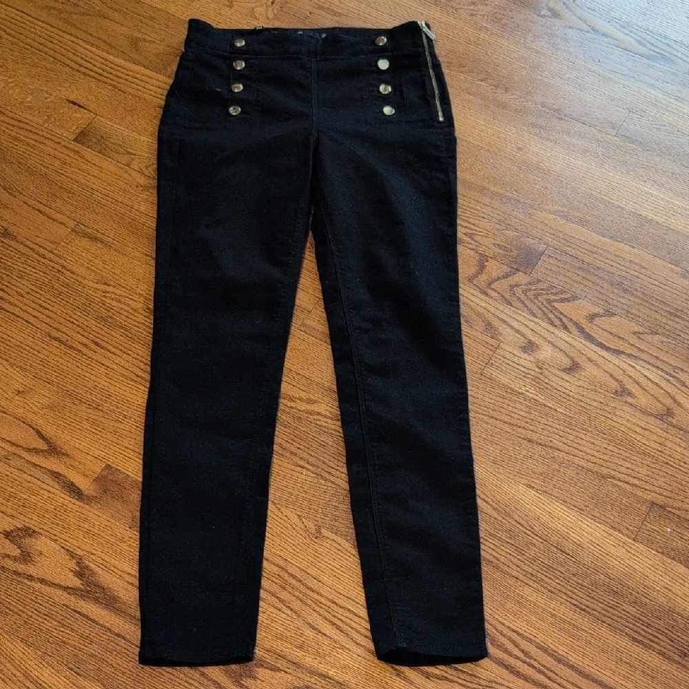 Karen Millen - Stylish Black Button-Accent Sailor Pants With Hi Waist